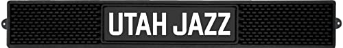 FANMATS 14056 Utah Jazz Drink Bar Mat - 3.25in. x 24in. - Durable Dish Drying Mat, Easy Clean, Counter Mat