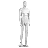 SereneLife 185 cm Große Männliche Schaufensterpuppe mit Verstellbarem Kopf, Flexiblen Gliedmaßen und Abnehmbarem Design – Ideal für Bekleidungsgeschäfte, Boutiquen, Ausstellungen und mehr