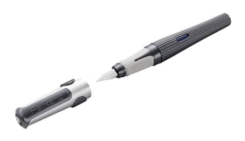 Pelikan Pelikano structure Füller für Rechtshänder, Federbreite M, Grau, 1 Stück