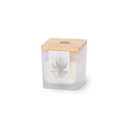Image of Heart & Home Restore Small Luxury Soy Blend Candle - Vegan Friendly - Long Lasting Aroma - Clean Burning Scent - for Living Spaces and Wellbeing (Relaxing Serenity)