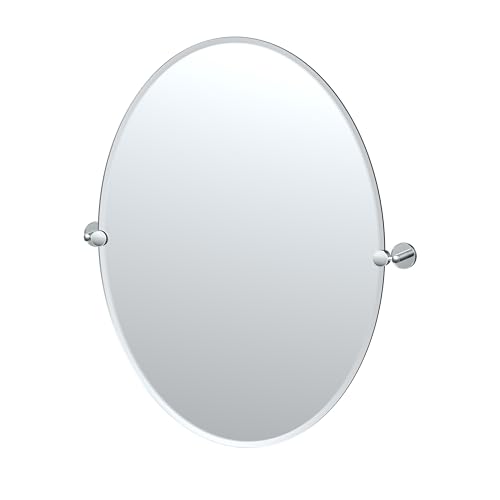 Gatco 5559LG Sky Frameless Oval Mirror, Chrome
