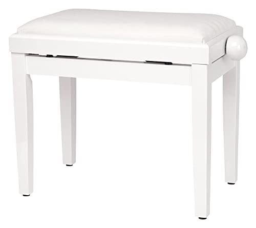 Classic Cantabile Banquette de Piano en Blanc Brillant Cover