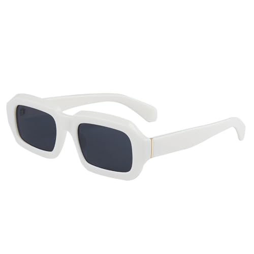 Lunettes de soleil rectangle polygone retro bleu vert lunettes unisexes