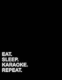  Eat Sleep Karaoke Repeat: Three Column Ledger Accounting Journal Entry Book, Accounting Journal Ledger, Bookkeeping Ledger For Small Business , 8.5\" x 11\", 100 pages: Volume 84