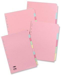 Concord Commercial Subject Dividers Extra Wide 10-Part A4 Assorted Ref ...