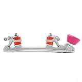 Plaque en alliage d'aluminium pour patins à roulettes Quad avec composants en caoutchouc et caoutchouc élastique (pour taille 35 36 rouge)