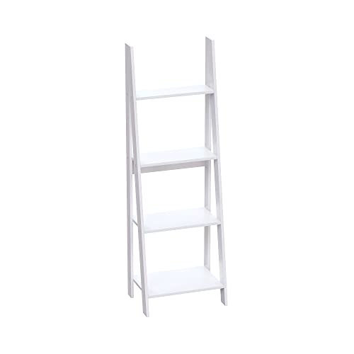 Vida Designs - Bristol - Estantería con Escalera de 4 Niveles, 46 x 33 x 141 cm, Color Blanco