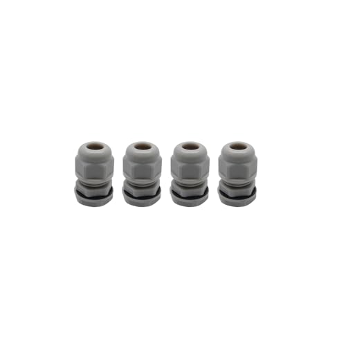 4Pcs White Nylon Cable Glands Waterproof Adjustable Plastic Wire Connectors Conduit Fittings Suitable for Industrial(PG11)