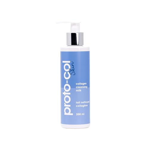 Proto-col - Cleansing Milk, Rich Collagen and Hydrating Hyaluronic Acid with Powerful Vitamins + Minerals, Deeply Cleanses, Brightens Skin and Removes Impurities (200ml)