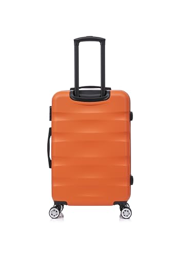 CELIMS - Valise Grande Taille 75 cm avec Vanity | Bagage Soute Avion | 23kg | 8 Roues | ABS Rigide et Légère | Cadenas | Orange – vue 7