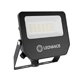 LEDVANCE LED-Fluter Floodlight Compact Gen 2, 18 W, Schwarz, Aluminium, Kabel, 337 g, 3000K-6500K