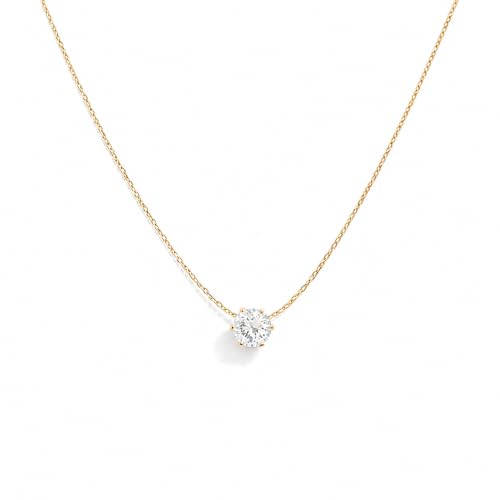 Gold Plated Solitaire Pendant Necklace for Women | Anti Tarnish &...