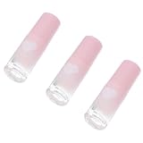 WOONEKY Botellas Rodillo de Vidrio Engrosado 5 Ml, Pack 3 Unidades, Color Rosa Degradado, Botellas Vacías Compactas para Aceites Esenciales y Perfumes, Ideales para Viajes y Uso Diario