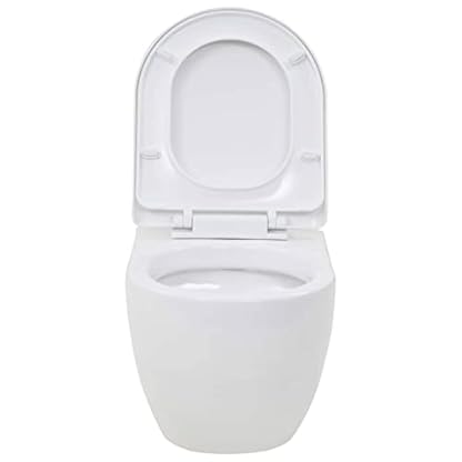 ZEYUAN Wand-WC, Toilette, Hänge Wc, Kloschüssel, Laufen Wc, Keramik Weiß – Bild 6