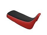 Moto Discovery Housse de Selle Compatible avec Honda XRV750 Africa Twin RD04 1990 1992 Noir/Rouge avec Coutures Gris Clair (D)