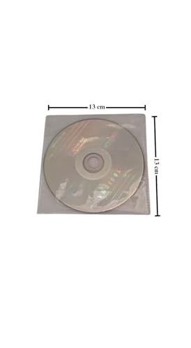 Image of CD DVD Covers | Double Pocket CD Pouches | Durable Plastic Disc Holders | Transparent (50)