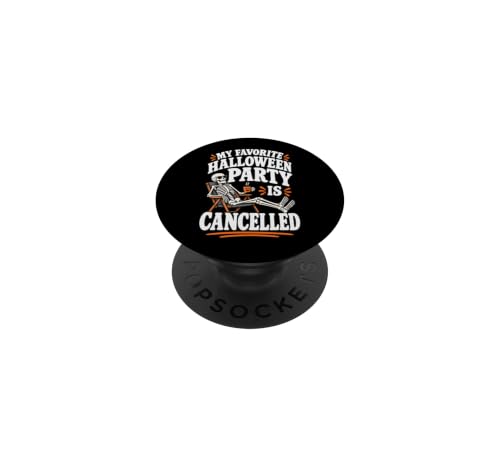 My Favorite Halloween Party is Cancelled Funny Introvert PopSockets Adhesive PopGrip
