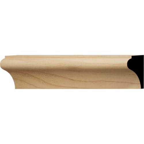 WM167 - Americraft Base Cap Moulding, Solid Hardwood, 11/16"D x 1 1/8"W x 96"L, Stain Grade Maple