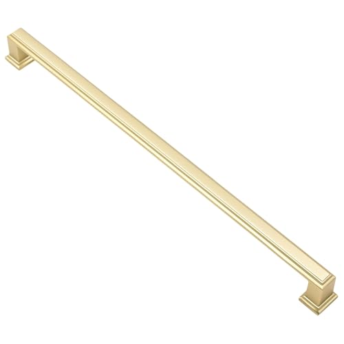 Alzassbg 12" Brushed Gold Cabinet Pulls and Handles 6 Pack, AL3071MGP