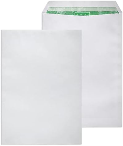 Basildon Bond C4 A4 Envelopes Premium 120gsm Recycled White Peel & Seal 50 Pack