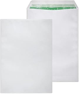 Basildon Bond C4 A4 Envelopes Premium 120gsm Recycled White Peel & Seal 50 Pack