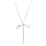 NINMQCFVG Collar de perlas de perla de moño sencillo sencillo Collar largo para mujeres Cadenas de jersey de moda coreana regalo de joyería