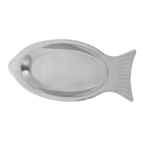 Cabilock Plato Para Servir Pescado Forma De Pez Magnético 34 Cm Acero Inoxidable Resistente a Altas Temperaturas Para Cocina y Barbacoa
