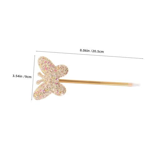 6 bolígrafos gel con glitter y diseño mariposa miniatura 2