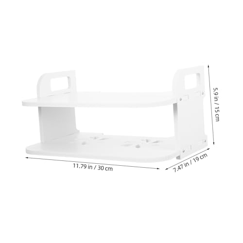 OHPHCALL 1 Set Projector Bracket Tripod Bracket Lightweight Board Clamps Wall Projector Ceiling Bracket Storage Basket Drain Basket Camera Projector Adjustable Projector Plastic White