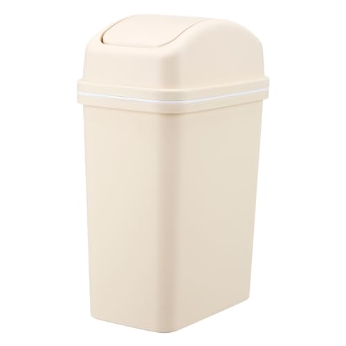 13 Gallon Trash Can, 2024 New Plastic Swing Top Kitchen Garbage Trash Bin, Trash Can for Kitchen, 5 Color (Pink)