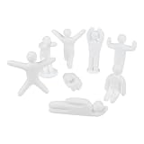 Générique 3/8Pcs 3D Imprimé Figurine Humaine Ornement DIY Paintable Mini...