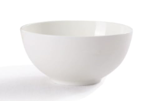 DYElite 耐熱ボウル 丼 テーブルウェア サラダ ラーメン 陶器 麺器 シンプル 丼 セット ご飯茶碗 白磁 おしゃれ スープ うどん カレーライス パスタ 食器 業務用 家庭用 スープボウル お粥 (2個セット 18cm) (オーストラリアンボウル