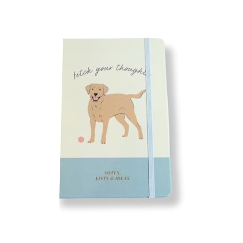 Cute CREATIONS A5 Notebook Hardcover, Journal lined for Writing, Working, Study, Planning, Diary, Journaling, Gift with Cute Dog Design (1, Labrador)