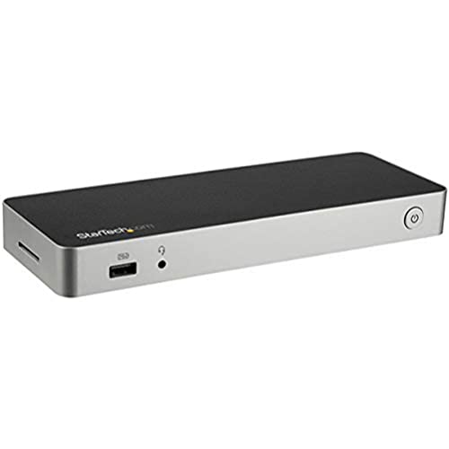 StarTech.com USB C Dock - 60W PD - 4K Dual-Monitor Laptop Docking Station - DP & HDMI - SD Card Reader - Mac & Windows (DK30CHDPPDUE)