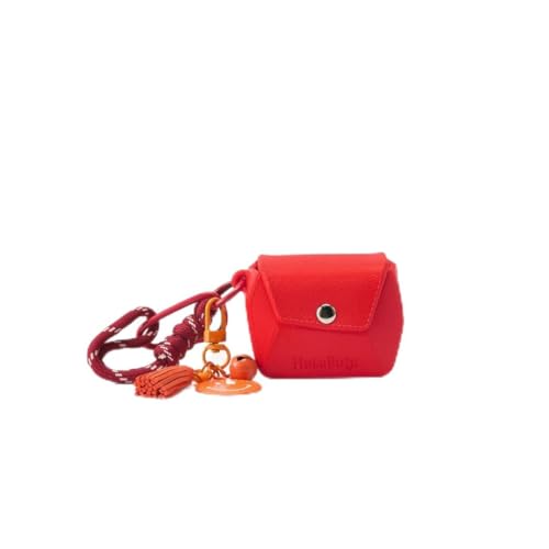 hulubulu Bubble Pod Headphone Case，Waterproof Headphone Pouch Keychain,Eco-friendly EVA Headphone Bag for Handbag（Coral Red）