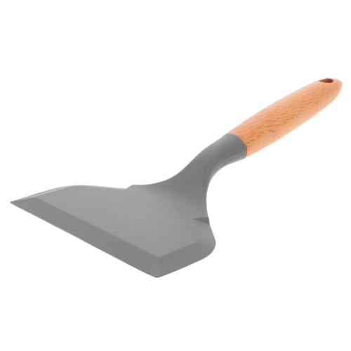 Ciieeo Silicone Tamagoyaki Spatula and Extra Wide Non-Stick Pancake Turner Wooden Handle, Heat Resistant Small Kitchen Spatulas for Cooking Omelettes, Stir Fry, and Baking