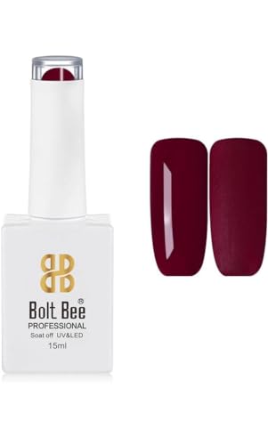 Image of Bolt Bee Maroon Color Gel Nail Polish Soak Off UV Gel 15ML DIY at Home Manicure Salon Nail Art