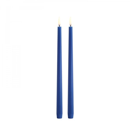 Uyuni - LED Slim Taper Candle 2-Pack - Royal Blue, Smooth - 2,3x32 cm (UL-TA-RB02332-2)