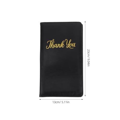 Support de présentation noir robuste pour chèques d'invités et factures - 2