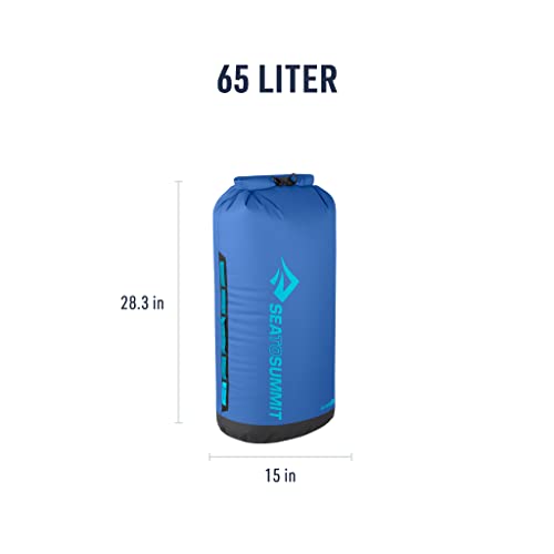 Image of Sea to Summit Big River Dry Bag, Heavy-Duty Dry Storage, 65 Liter, Surf Blue