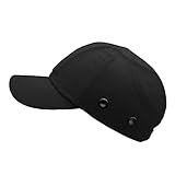 Lucent Path Black Baseball Bump Cap Hard Hat Helmet Safety Cap for Men and Women