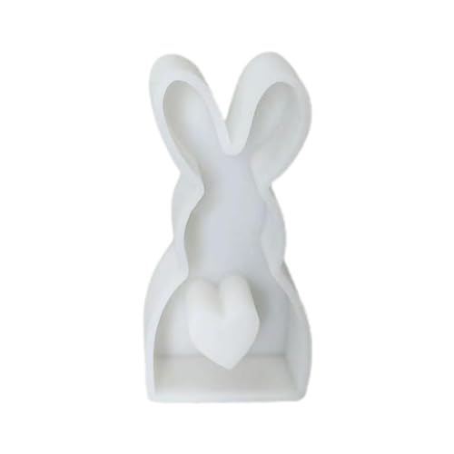 MLEHN Niedliche 3D Kaninchen Kerze Silikonform Gips Auto Montiert Weihrauch Erweitern Gips Aromatherapie Form Dekoration Form Kerze Ostern