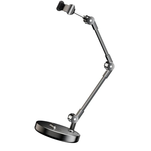 Support téléphone pour diffusion en direct avec bras rotatif et pince pour table de bureau - 3