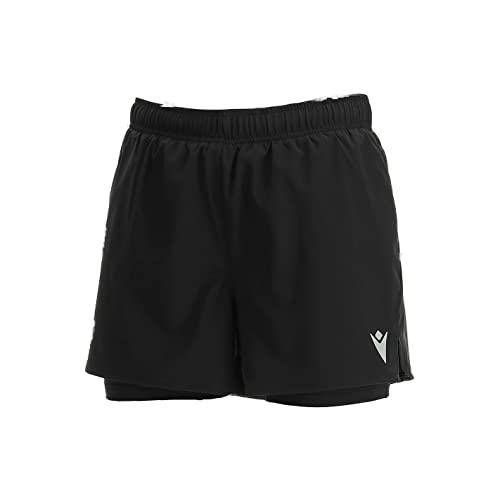 Short padel femme Macron Carolina noir évite les frottements sur le terrain
