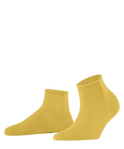 FALKE Cotton Touch W Sso algodón lisos 1 par, Calcetines Mujer, Amarillo Banana 1333, 35-38