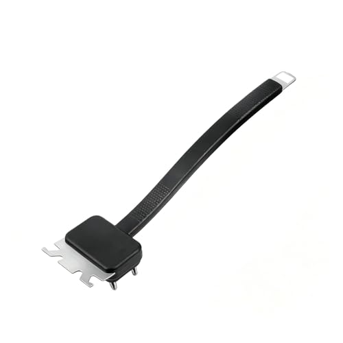 17.3" Patented Bristle-Free Grill Brush with Replaceable Head, Heavy-Duty Stainless Steel Scraper & 50lb Pull Wire Loops, Safe Steam Cleaning Tool for All Grills