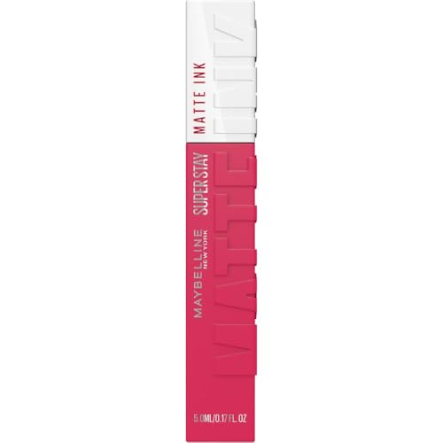 Immagine prodotto: Maybelline New York Tinta Labbra a Lunga Durata, Effetto Matte e Colore Intenso, Tenuta fino a 16 Ore, No Transfer e Senza Sbavature, SuperStay Matte Ink, Tonalità: Pathfinder (150), 5 ml