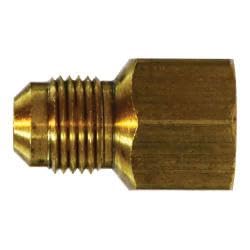10231 Adapter, 1/4 in Male Flared x 1/2 in FNPTF, Brass (2 Pack)