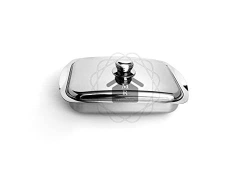 MR CASALINGHI ROSTIERA LASAGNERA TEGLIA da Forno con Coperchio cm. 35x23,5 Acciaio Inox 18/10