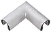 CRL 3-1/2" Brushed Stainless 90 Degree Horizontal Corner for 1/2" (12 mm) or 5/8" (16 mm) Glass Cap